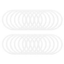 4.3 Inch Dream Catcher Rings, 20 Pcs Plastic Macrame Wreath Floral Round Ring...