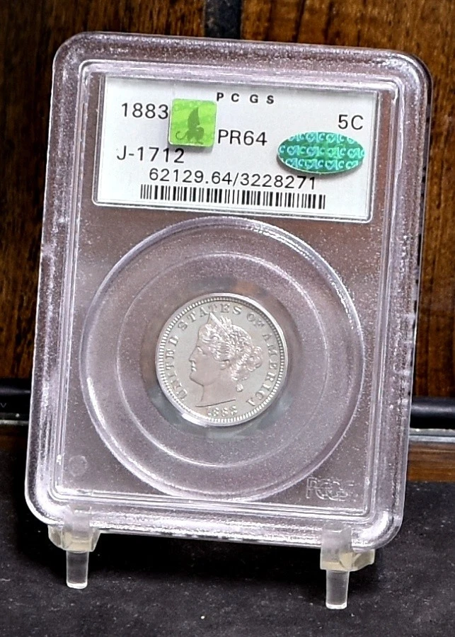 1883 Pattern Nickel Proof J-1712 PCGS OGH PR64 CAC (#61093)