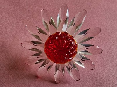 Swarovski 1999-2001 Limited Edition Set Of 3 Marguerite Crystal Daisies Retired