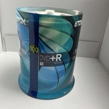 TDK DVD R Recordable 1-16x 4.7GB/Go 100 PACK Spindle SEALED