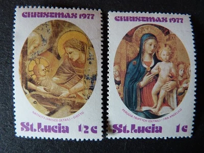 Sainte-Lucie 1977 - YT n° 425 & 426 neuf**/MNH - Noël - Photo 1/2