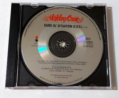 Mötley Crüe Same Ol' Situation (S.O.S.) CD 1989 (1 TRACK PROMO SINGLE) Rare