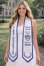 Custom Design Text Logo Graduation SASH Personalized College University Gift