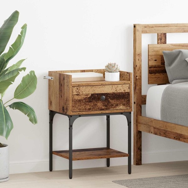 Nachttisch Altholz 40 X 29 X 60 Cm Holzwerkstoff-image