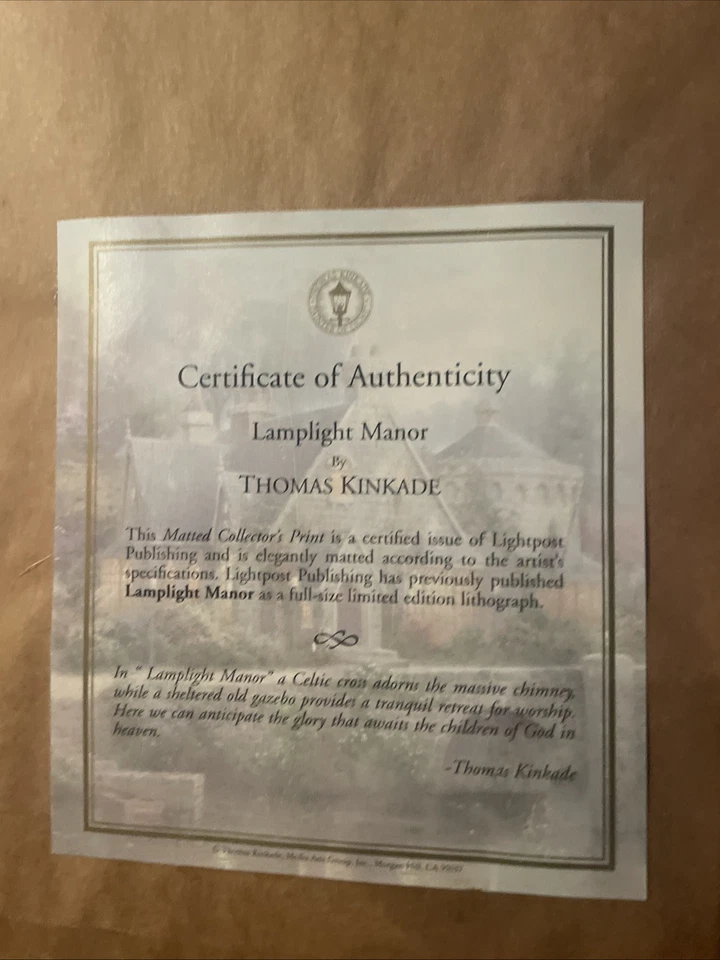 Lamplight Manor Charles Kinkade - Image 4 of 4