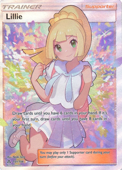 Lightly Played Lillie - 151/156 - Full Art Ultra Rare Pokemon Ultra Prism