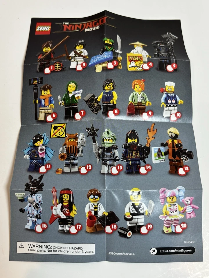 LEGO 71019 NINJAGO MOVIE MINIFIGURES NEW COMPLETE SET OF 20 - Image 2 of 4