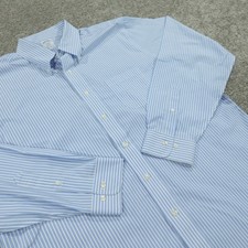 Brooks Brothers Dress Shirt Mens 17.5 36 Button Down Regent Fit Striped