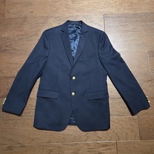 Ralph Lauren Navy Blazer Sport Coat Boys Size 20R Gold Buttons