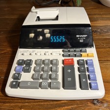 Sharp EL 1197P3 12 digit heavy duty desktop printer calculator - w/time calc.