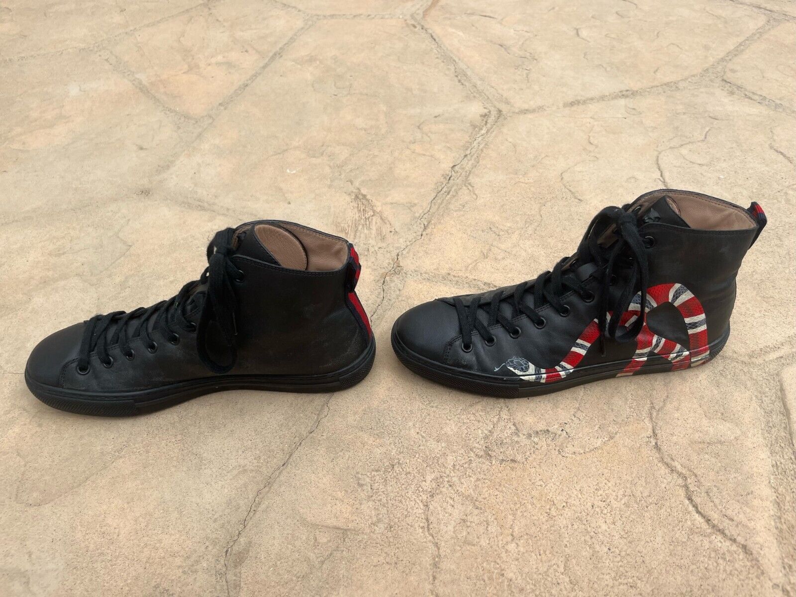 Gucci Kingsnake High Top Leather Sneaker - image 2