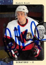 Radek Bonk autographed Hockey Card (Ottawa Senators, SC) 1995 Upper Deck #102