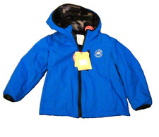 ZeroXposur Boys Size XS 4/5 Blue zip up hooded jacket with faux fur lining NWT