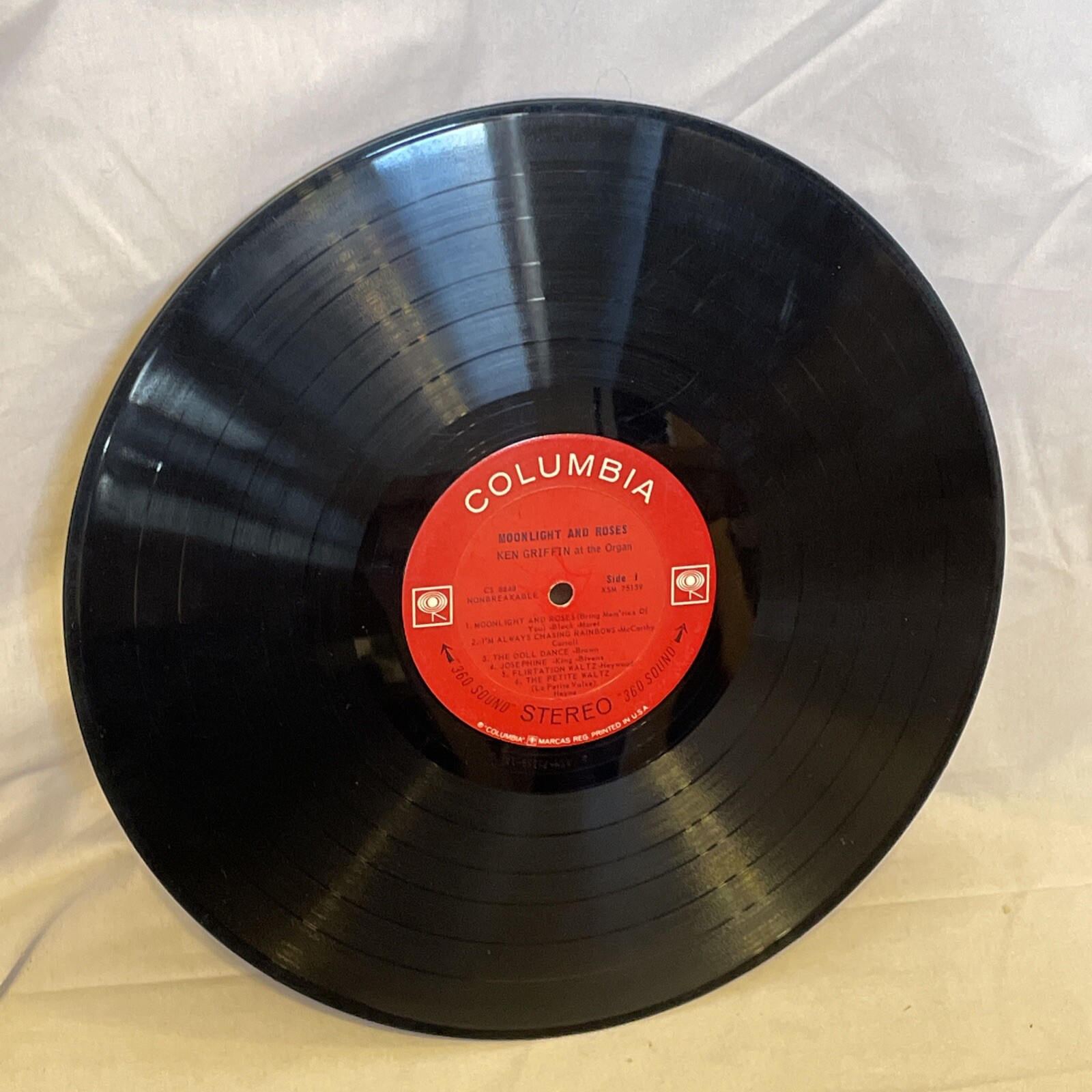 Ken Griffin Moonlight And Roses (Vinyl, 1963) Columbia CS 8848 Good LP Record thumbnail 6