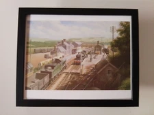 Don Breckon Steam Train print 'Dulverton Station' Barnstaple to Taunton   FRAMED