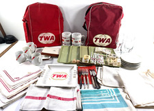 HUGE LOT TWA Airlines Memorabilia royal  ambassador GLASSES napkins MORE
