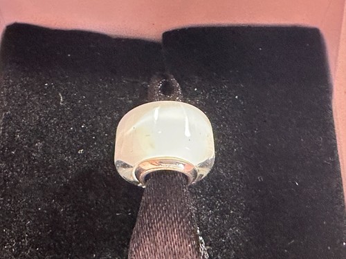 2025 DISNEY PANDORA CHARM DISNEYLAND MURANO GLASS WHITE BEAD SPACER 70TH SLEEVE - Picture 2 of 4