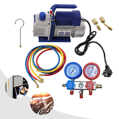 HOT SALE Air Vacuum Pump and Manifold Gauge Set CFM HVAC Kit AC