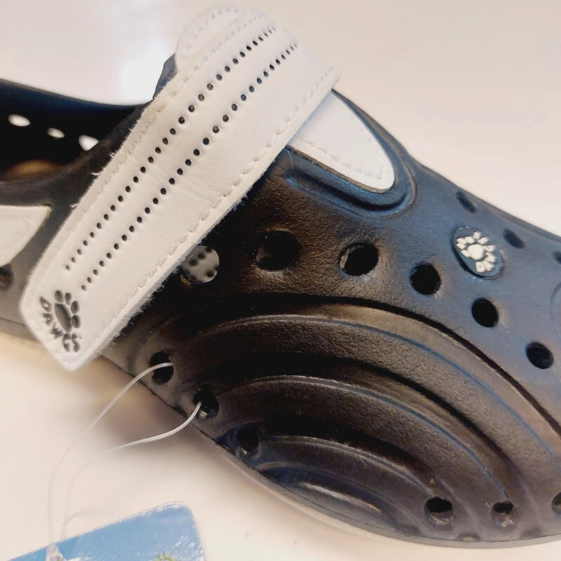 Zapato sin cordones Dawgs Spirit para jóvenes niños talla 11 negro blanco agua ligero todo terreno Foto 2 de 4