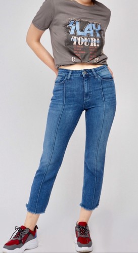 NEW M\u0026S STRETCH ANKLE GRAZER JEANS SIZE 
