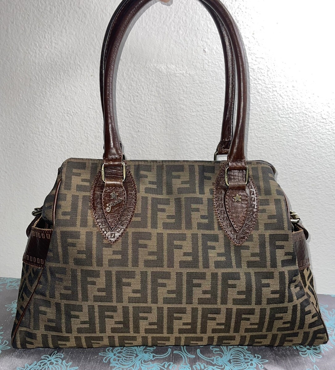 AUTHENTIC Fendi de Jour FF zuccha shoulder bag | eBay