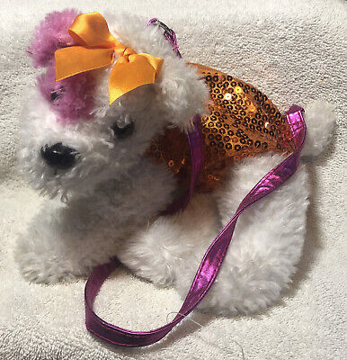 poochie and co. | Accessories | Poochie Co Girls Pink Sequin Cocker Spaniel Dog  Puppy Purse Bag Plush | Poshmark