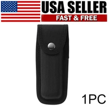 Black Portable Hard Boxed Nylon Belt Sheath For Folding Knife US New