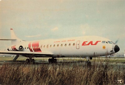 Postcard Airline EUROPE AERO SERVICE Caravelle V1 CC7.