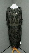 Monsoon Black Embroidered Embellished Dress UK 16 RRP £149 LN021 TT 19