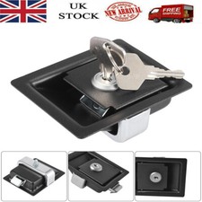 Paddle Door Latch Handle with 2 Keys Truck Trailer Tool Box Lock Stainless Steel