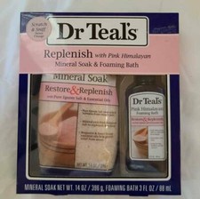 Dr. Teal's Restore Replenish Pink Himalayan Salts Foaming Bath Sweet Orange New