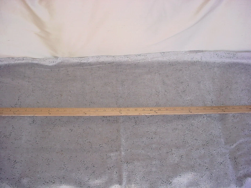 Romo 9058 Susa Basalt Feather Grey Gold Embossed Velvet Upholstery Fabric - Image 3 of 3