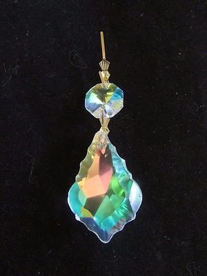 12 AB AAA CUT LEAD CRYSTALS PRISM CHANDELIER PARTS 2 " FRENCH BRASS