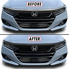 Chrome Delete Blackout Overlay for 2021-22 Honda Accord Front Upper Grill Trim 