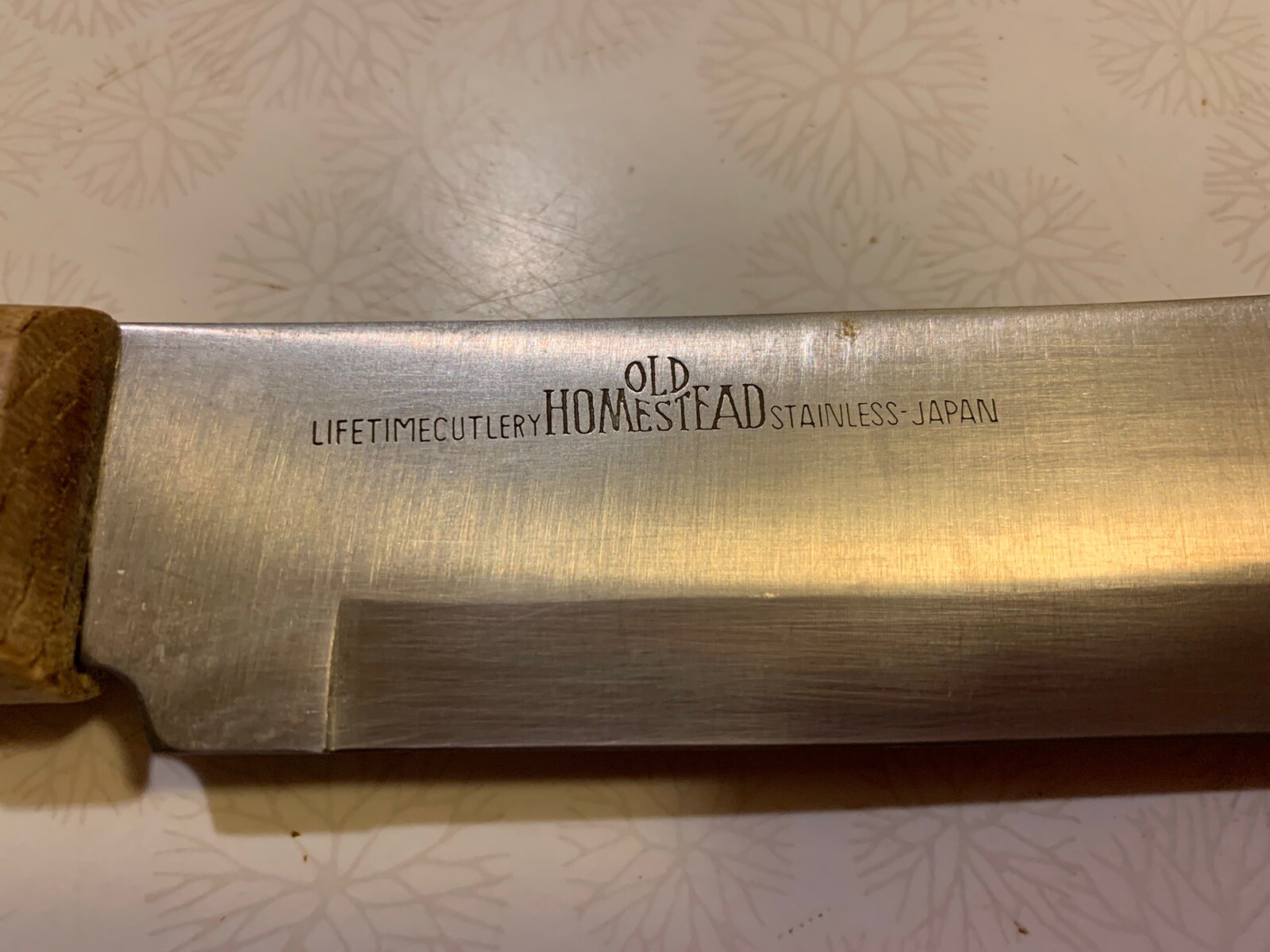 Vintage Old Homestead 8” Stainless Butcher Knife, LIFETIME CUTLERY