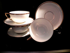 Rare Princess Gold (White Body) by ROSENTHAL (Bavaria) set of 3 Cups and Saucers