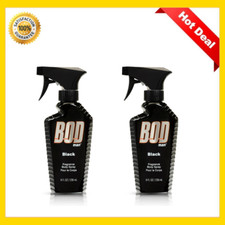  Pack of 2  BOD Man Fragrance Body Spray, Black, 8 fl oz Fresh - Free Shipping