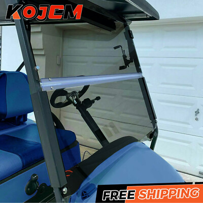 For Club Car Precedent 04-up Golf Cart Fold Down Windshield Windscreen - Tinted
