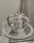 LARGE CROWN Silver Sparkle Ornament Bling Crushed Diamond Gift