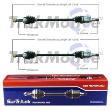 SurTrack Pair Set of 2 Rear CV Axle Shafts For Pontiac Vibe Toyota Matrix AWD