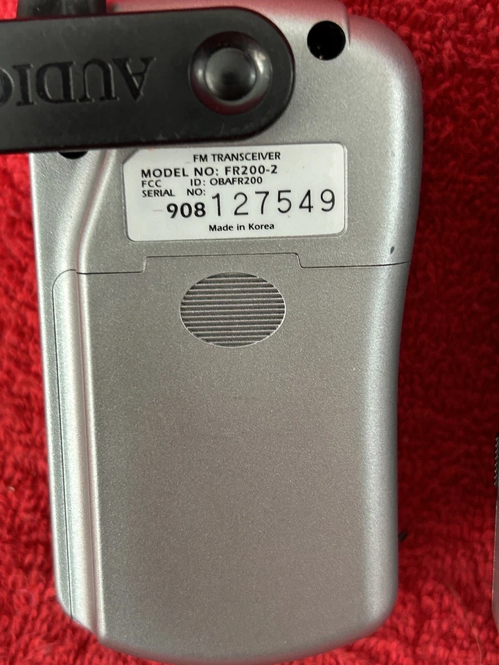 批量 2 件 Audiovox 家庭无线电服务手持收发器编号 FR200-2 测试 — 第 4/4 张图片