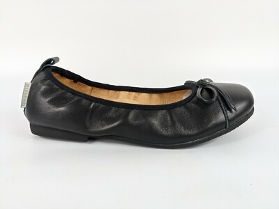 Step2wo Lorena Schwarz Leder Ballett Schule Schuhe UK 13 EU 32 Neu Mit Karton 