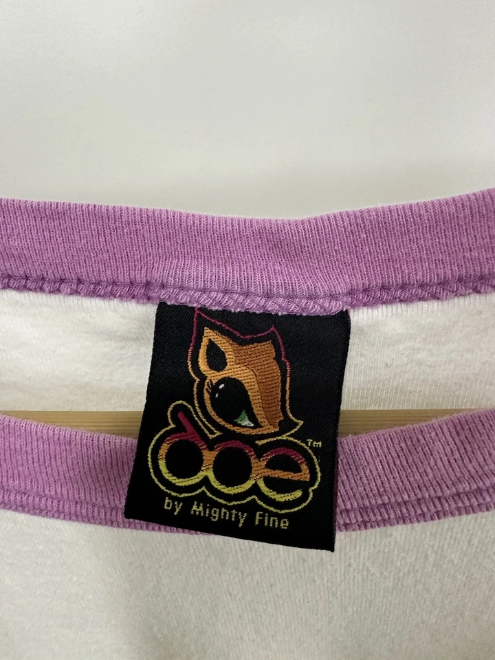 VTG Bad Faerie Y2K Crazy Fairy Baddie Goth Skate Emo Grunge Ringer T-Shirt M - Image 3 of 4