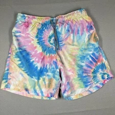 Boardies Mens XL Tie Dye Swim Trunks NWT Pastel Colors Pink Blue Yellow
