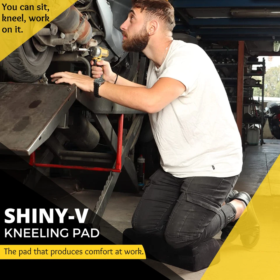 Kneeling Pad Comfort Memory Foam - Extra Thick Knee Cushion (Black) - Image 2 of 4