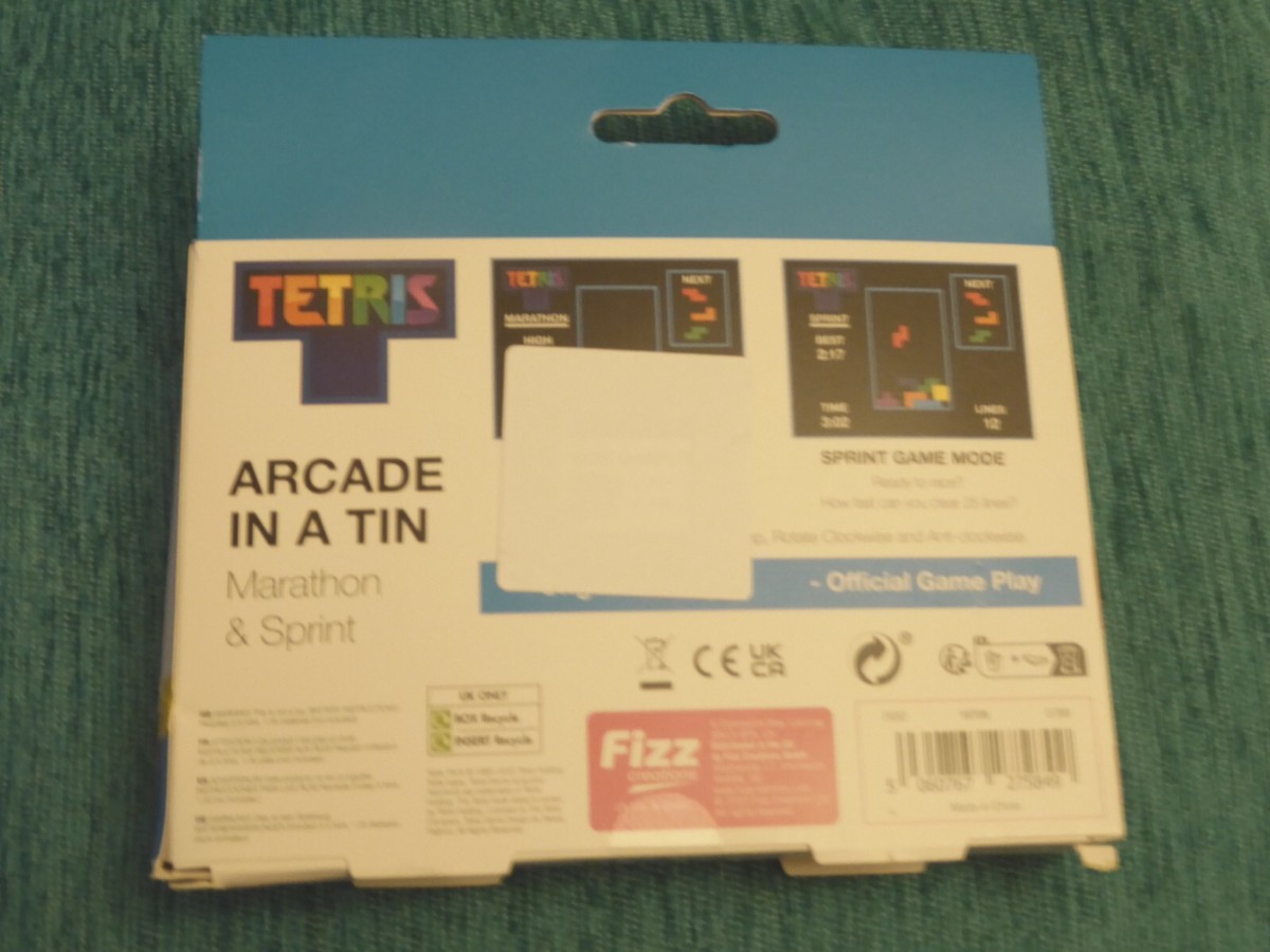 Official Tetris Arcade Full Colour 8-Bit Retro Game in a Tin