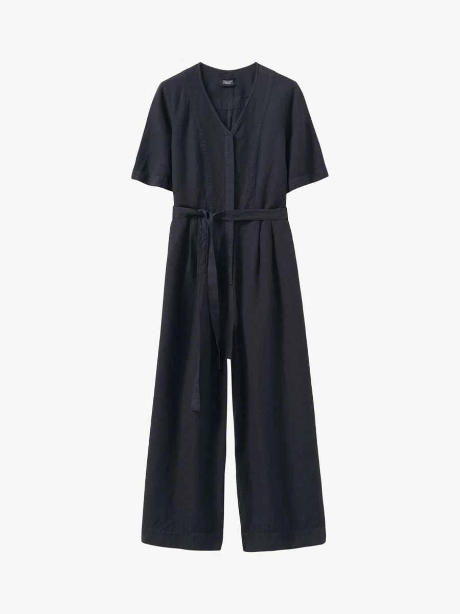 BNWT Toast Cotton Linen V-Neck Jumpsuit, Slate Grey Size 10 RRP £225 | eBay
