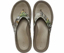 Mens Crocs Realtree Swiftwater Edge Wave Camo Flip Flops Slides 207410-267 NWT