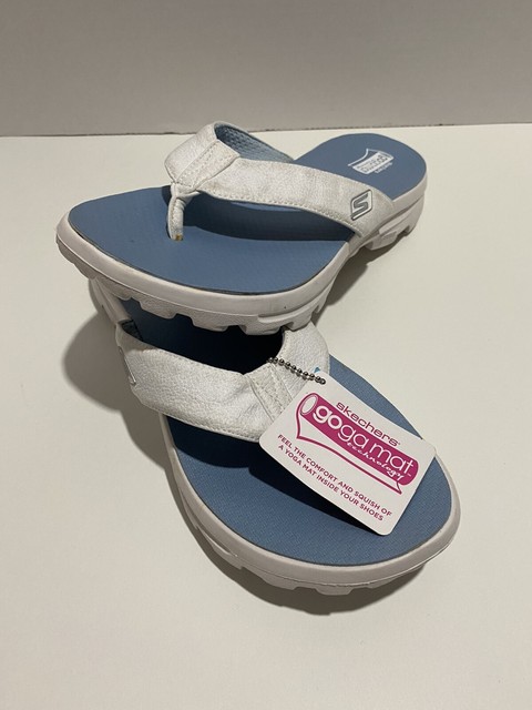 Womens SKECHERS 13632 Go Walk Move Solstice Goga Mat Flip Flops Size 5 for sale online | eBay
