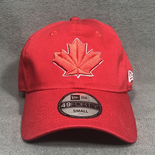 Toronto Blue Jays Hat Small Fitted Red New Era 49Forty Maple Leaf Core